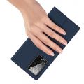 Тонкий Флип Чехол Книжка с Скрытым Магнитом и Отделением для Карты для Samsung Galaxy Note 20 Ultra Синий