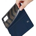 Тонкий Флип Чехол Книжка с Скрытым Магнитом и Отделением для Карты для Samsung Galaxy Note 20 Синий