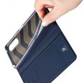 Тонкий Флип Чехол Книжка с Скрытым Магнитом и Отделением для Карты для Sony Xperia 10 II Синий