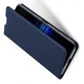 Тонкий Флип Чехол Книжка с Скрытым Магнитом и Отделением для Карты для Sony Xperia 5 II Синий