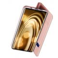 Тонкий Флип Чехол Книжка с Скрытым Магнитом и Отделением для Карты для Xiaomi Mi Note 10 Lite Розовый