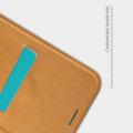 Тонкий Флип NILLKIN Qin Чехол Книжка для Xiaomi Redmi Note 8 Pro Коричневый