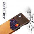 Тонкий Пластиковый PU Кожаный Чехол с Карманом для Карты для Samsung Galaxy Note 10 Plus Оранжевый