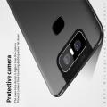Ультратонкий Матовый Кейс Пластиковый Накладка Чехол для Asus Zenfone 6 ZS630KL Черный