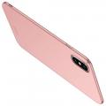 Ультратонкий Матовый Кейс Пластиковый Накладка Чехол для iPhone XS Max Розовое Золото
