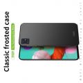 Ультратонкий Матовый Кейс Пластиковый Накладка Чехол для Samsung Galaxy A51 Черный