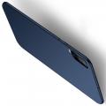 Ультратонкий Матовый Кейс Пластиковый Накладка Чехол для Samsung Galaxy A70 Синий