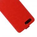 Вертикальный флип чехол книжка с откидыванием вниз для Huawei Honor 10 - Красный