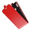 Вертикальный флип чехол книжка с откидыванием вниз для Huawei Honor 10 Lite - Красный