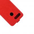 Вертикальный флип чехол книжка с откидыванием вниз для Huawei Honor View 20 (V20) - Красный
