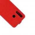 Вертикальный флип чехол книжка с откидыванием вниз для Huawei Nova 4 - Красный