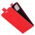 Вертикальный флип чехол книжка с откидыванием вниз для iPhone 12 Pro Max - Красный