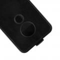 Вертикальный флип чехол книжка с откидыванием вниз для Motorola Moto G7 - Черный