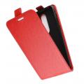 Вертикальный флип чехол книжка с откидыванием вниз для Nokia 6.1 Plus - Красный