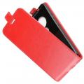 Вертикальный флип чехол книжка с откидыванием вниз для Nokia 6.2 - Красный