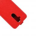 Вертикальный флип чехол книжка с откидыванием вниз для Nokia 8.1 - Красный