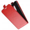 Вертикальный флип чехол книжка с откидыванием вниз для OnePlus 6 - Красный