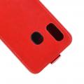 Вертикальный флип чехол книжка с откидыванием вниз для Samsung Galaxy A30 / A20 - Красный