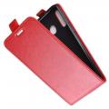 Вертикальный флип чехол книжка с откидыванием вниз для Samsung Galaxy M30 - Красный