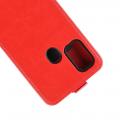 Вертикальный флип чехол книжка с откидыванием вниз для Samsung Galaxy M30s - Красный