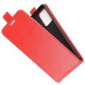 Вертикальный флип чехол книжка с откидыванием вниз для Samsung Galaxy Note 20 - Красный