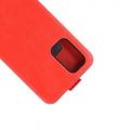 Вертикальный флип чехол книжка с откидыванием вниз для Samsung Galaxy S20 Plus - Красный