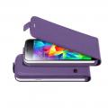 Вертикальный флип чехол книжка с откидыванием вниз для Samsung Galaxy S5 Mini - Фиолетовый