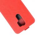 Вертикальный флип чехол книжка с откидыванием вниз для Xiaomi Redmi 9 - Красный