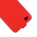 Вертикальный флип чехол книжка с откидыванием вниз для Xiaomi Redmi Go - Красный