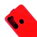 Вертикальный флип чехол книжка с откидыванием вниз для Xiaomi Redmi Note 8 - Красный