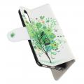 Защитный Флип Чехол для Huawei Honor 9X в Виде Книжки с Рисунком Зеленое Дерево