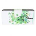 Защитный Флип Чехол для Samsung Galaxy A21 в Виде Книжки с Рисунком Зеленое Дерево