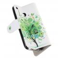 Защитный Флип Чехол для Samsung Galaxy A40 в Виде Книжки с Рисунком Дерево