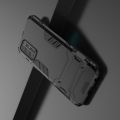 Защитный усиленный гибридный чехол противоударный с подставкой для Huawei Honor 30S Черный