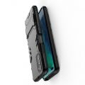 Защитный усиленный гибридный чехол противоударный с подставкой для Huawei Honor View 30 / View 30 Pro Черный