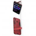 Защитный усиленный гибридный чехол противоударный с подставкой для Huawei P smart+ / Nova 3i Красный