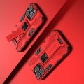 Защитный усиленный гибридный чехол противоударный с подставкой для iPhone 13 Pro Красный