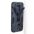 Защитный усиленный гибридный чехол противоударный с подставкой для iPhone 13 Pro Max Синий