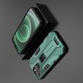 Защитный усиленный гибридный чехол противоударный с подставкой для iPhone 13 Pro Max Зеленый