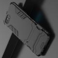 Защитный усиленный гибридный чехол противоударный с подставкой для OPPO Realme C2 Черный