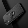 Защитный усиленный гибридный чехол противоударный с подставкой для Realme C15 Черный