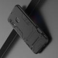 Защитный усиленный гибридный чехол противоударный с подставкой для Samsung Galaxy A20e Черный
