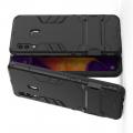 Защитный усиленный гибридный чехол противоударный с подставкой для Samsung Galaxy A30 / A20 Черный