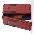 Защитный усиленный гибридный чехол противоударный с подставкой для Samsung Galaxy A30 / A20 Красный
