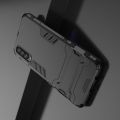 Защитный усиленный гибридный чехол противоударный с подставкой для Samsung Galaxy A70s Черный