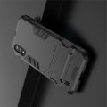 Защитный усиленный гибридный чехол противоударный с подставкой для Samsung Galaxy M01 Черный