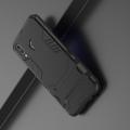 Защитный усиленный гибридный чехол противоударный с подставкой для Samsung Galaxy M20 Черный