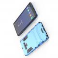 Защитный усиленный гибридный чехол противоударный с подставкой для Samsung Galaxy Note 9 Голубой