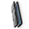 Защитный усиленный гибридный чехол противоударный с подставкой для Samsung Galaxy S20 Черный