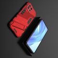 Защитный усиленный гибридный чехол противоударный с подставкой для Xiaomi Mi 11 Lite Красный